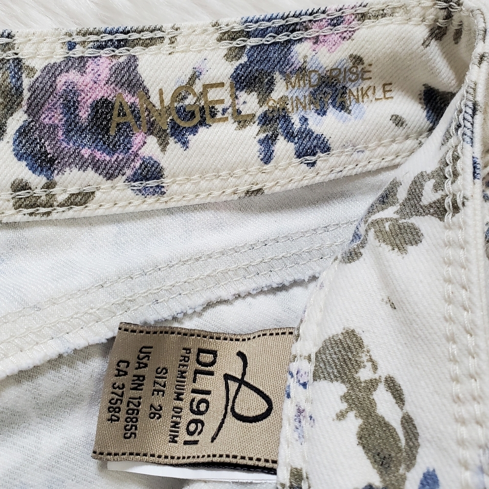 DL1961 Angel Katniss Floral Skinny Ankle Jeans - Picture 11 of 14